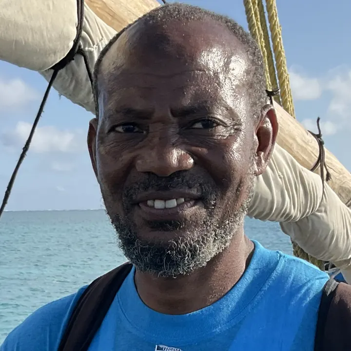 Haji Machano Ali working at sea